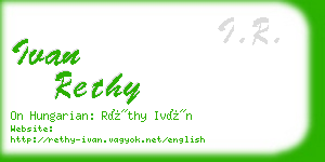ivan rethy business card